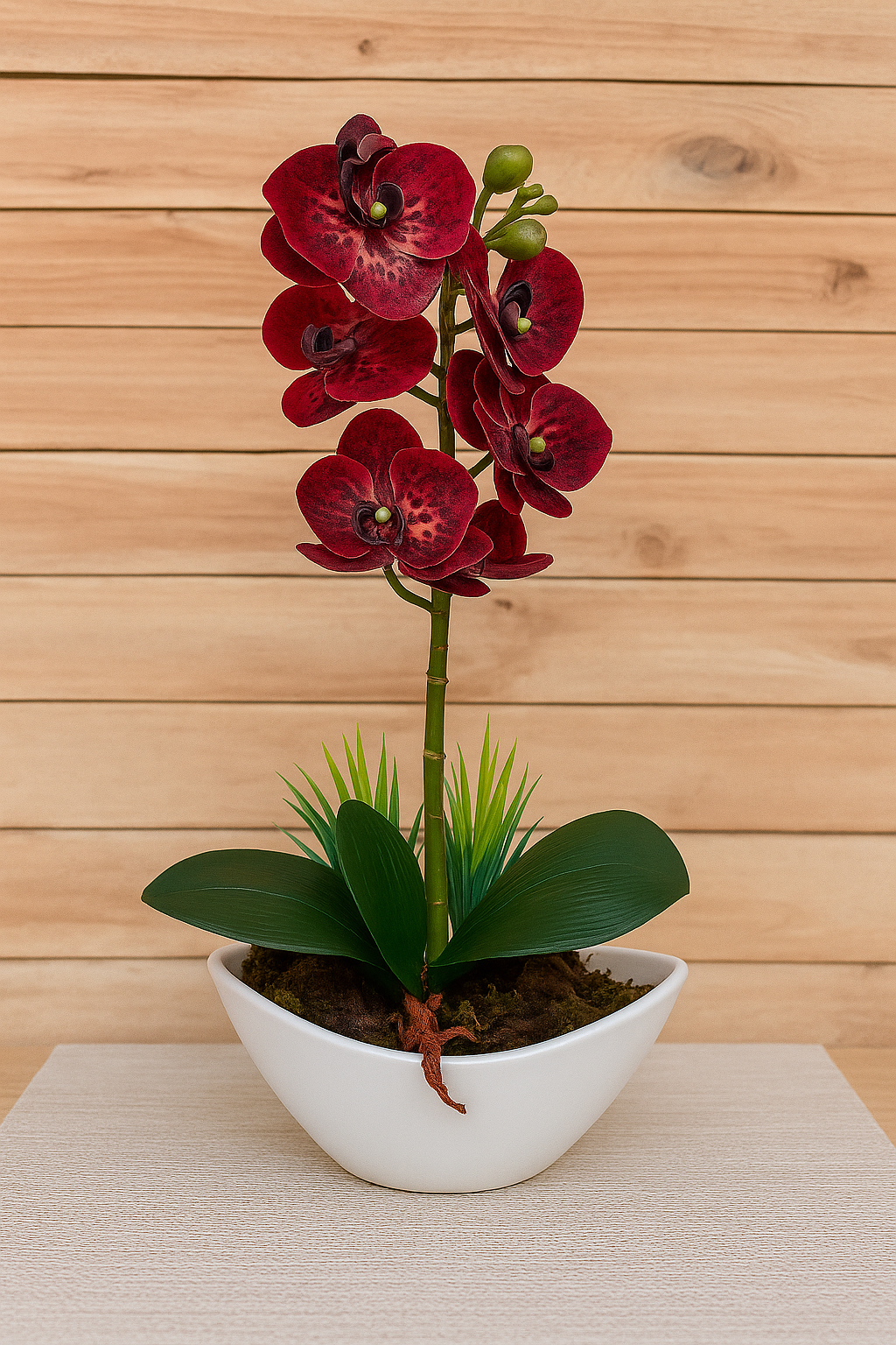 Arranjo Barca de Orquídea Artificial - Home Cozy