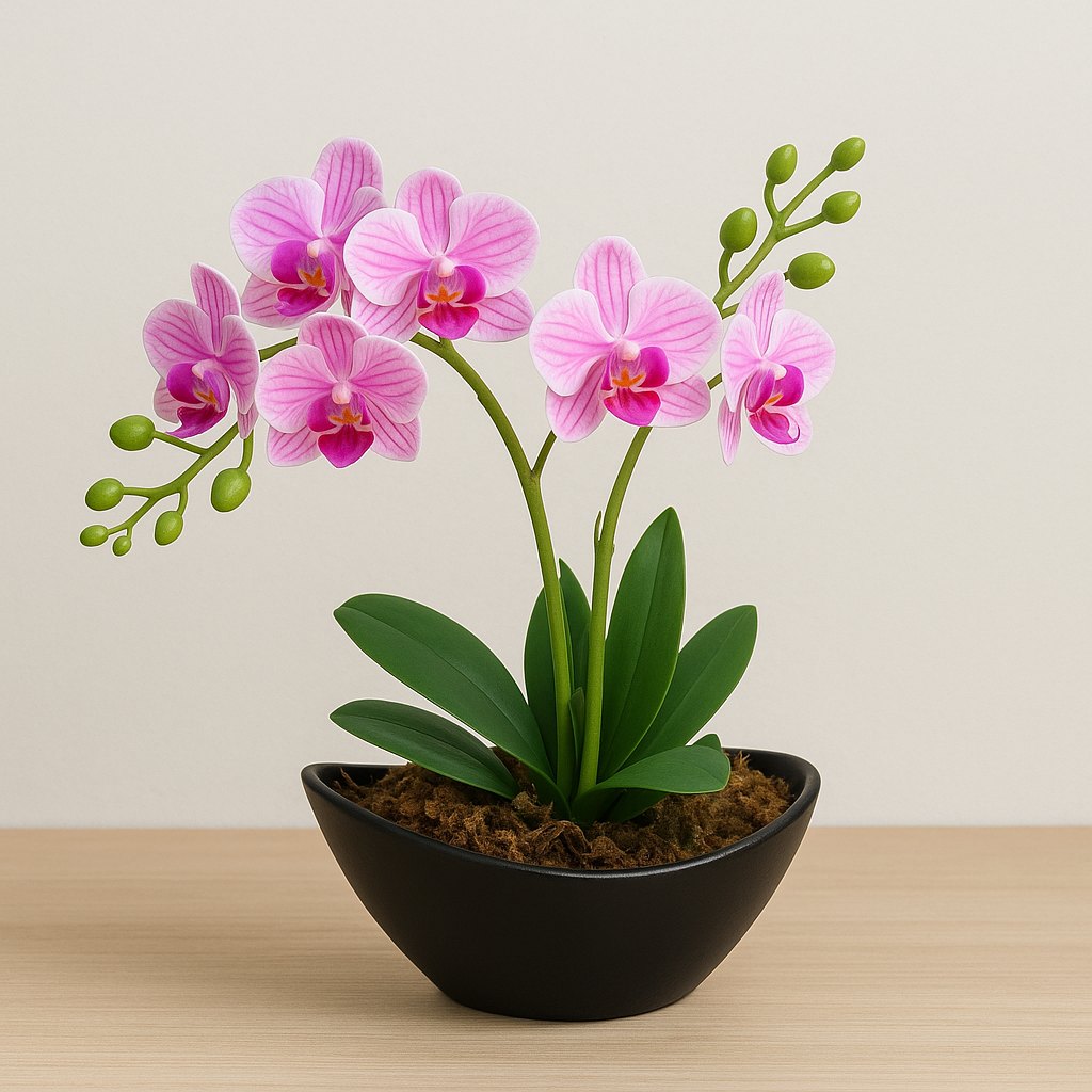 Arranjo Barca de Orquídea Artificial - Home Cozy