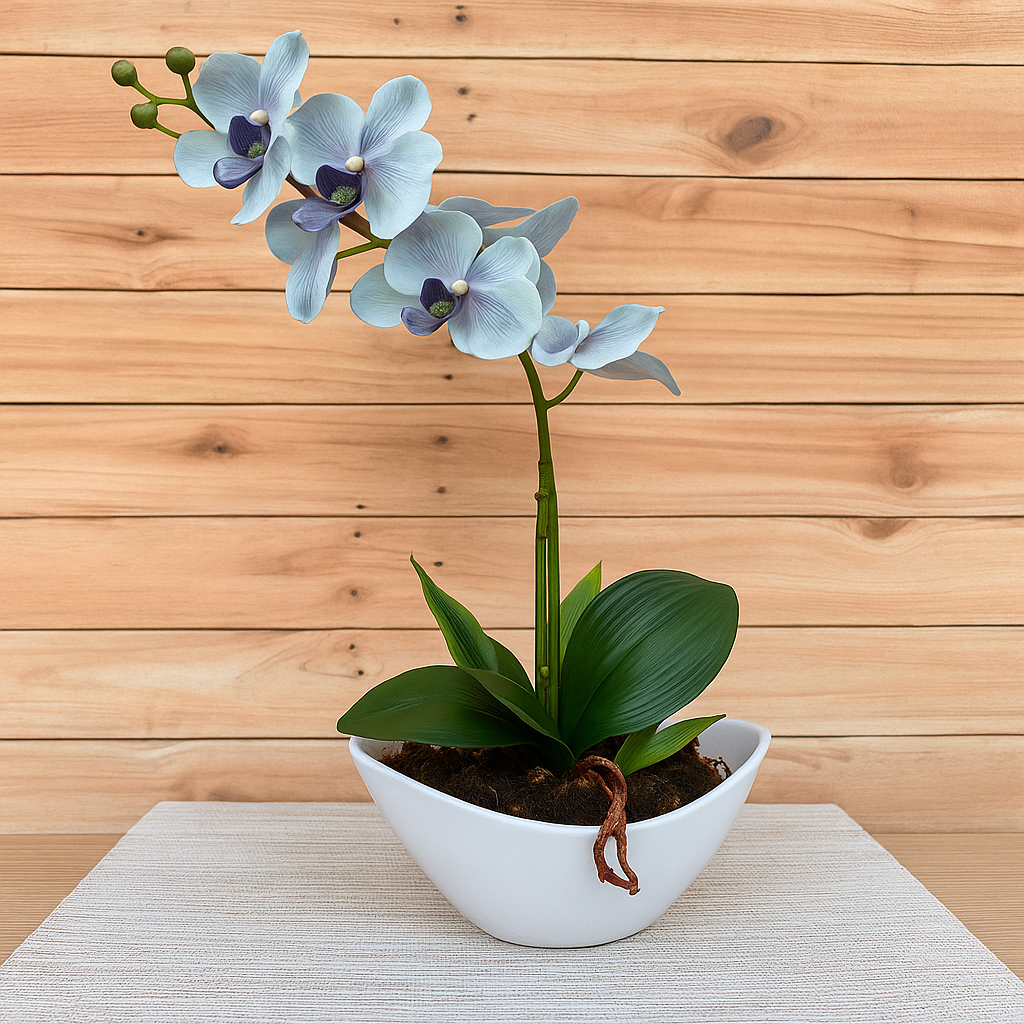 Arranjo Barca de Orquídea Artificial - Home Cozy