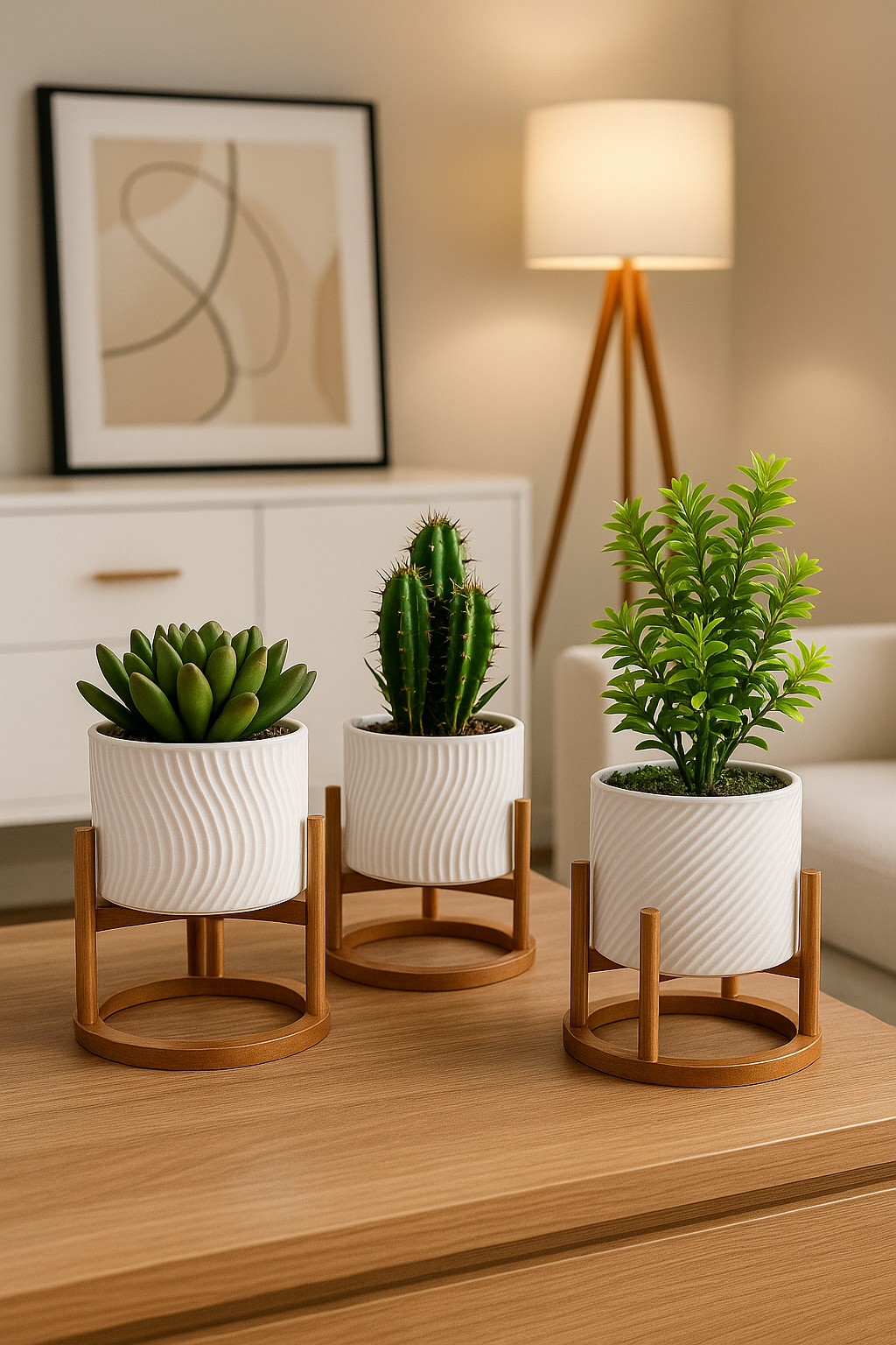 Kit com 3 Vasos Mini Elegante - Home Cozy