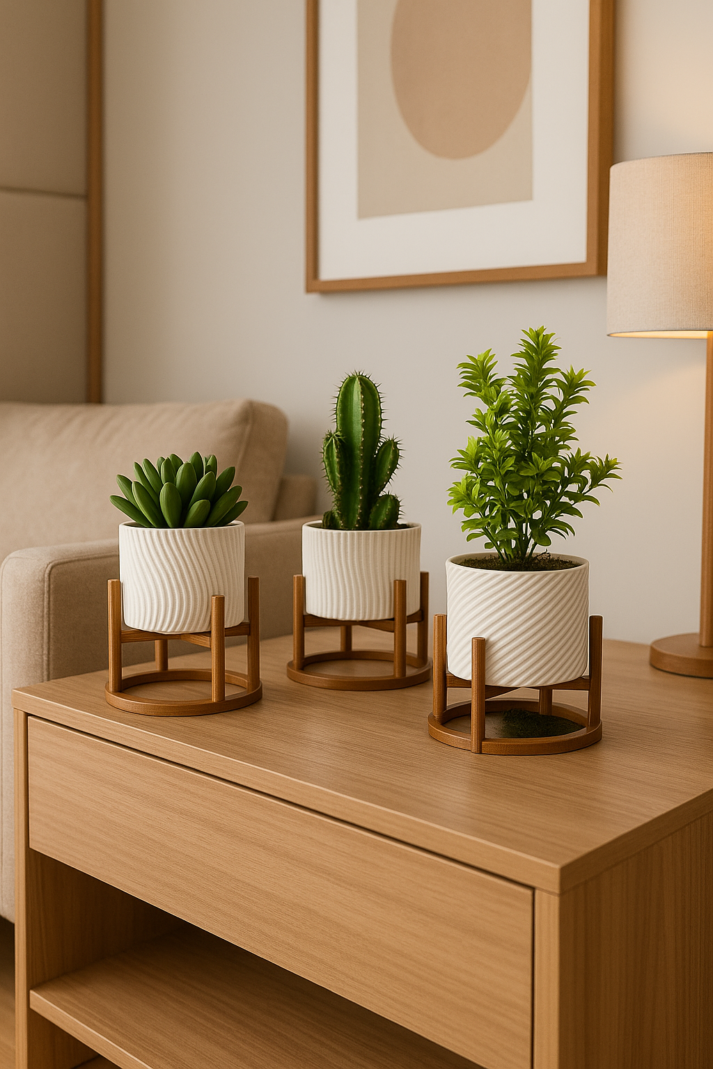 Kit com 3 Vasos Mini Elegante - Home Cozy