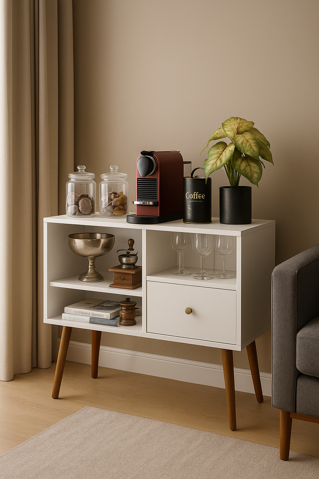 Aparador Retro de Madeira Buffet - Home Cozy