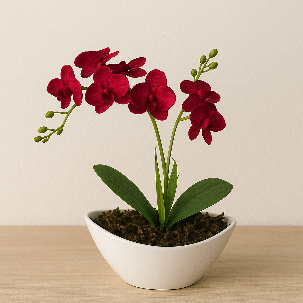 Arranjo Barca de Orquídea Artificial - Home Cozy