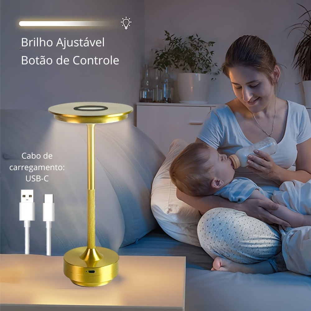 Luminária de Mesa Moderna em Metal Geométrico - Home Cozy