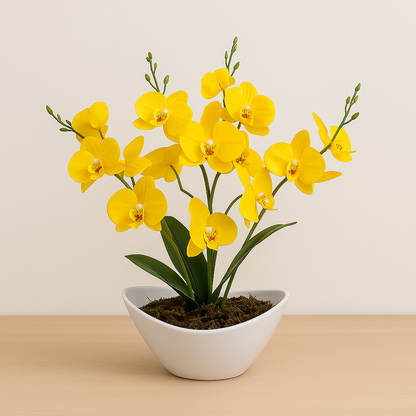 Arranjo Barca de Orquídea Artificial - Home Cozy