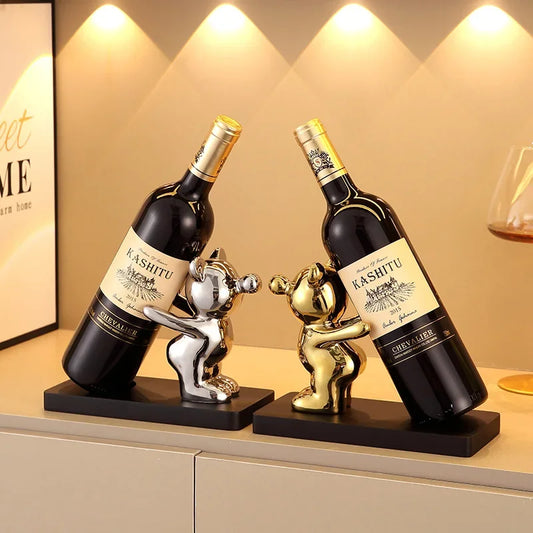 Porta-Vinhos decoration Bear - Home Cozy