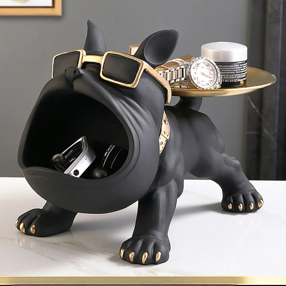 Decoração Bulldog Figurine - Home Cozy