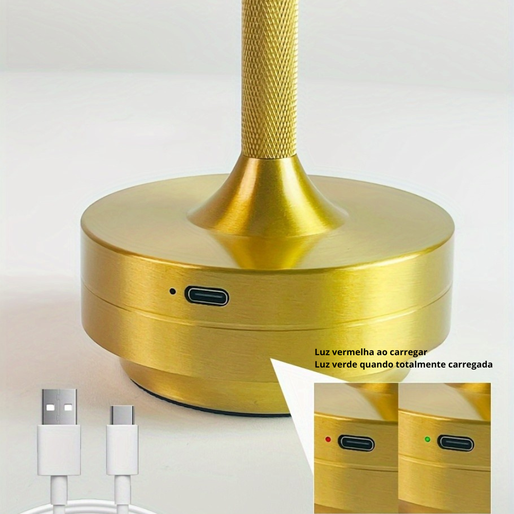 Luminária de Mesa Moderna em Metal Geométrico - Home Cozy